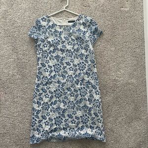 Blue and White Flower Dress